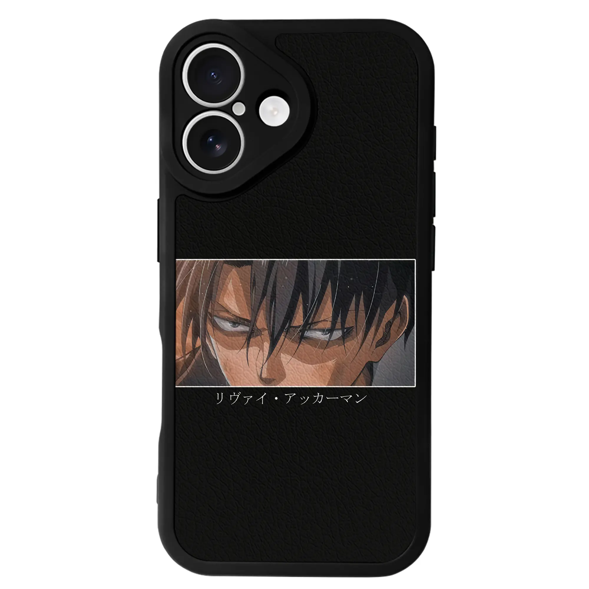 進撃の巨人 グッズ リヴァイ・アッカーマン - IPhone 16シリーズ対応 ・ シリコンスマホケース ・ レザー調 ・ 高精度フィット ・ 耐衝撃 ・ ワイヤレス充電対応 ・ 精密カット